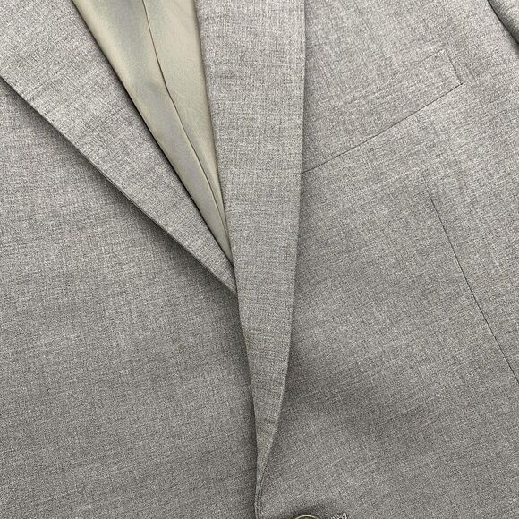 Theory Gray Blazer Sport Coat Wool Blend Notch Lapel 2 Button Mens 44 Long - Picture 6 of 16